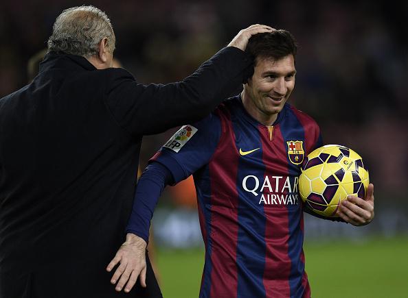 Lionel Messi With The Match Ball - FlyBarca
