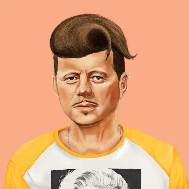 When world leaders collide with hipsters: JFK and CheGuevara hipster art