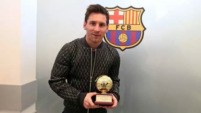Messi Recieving His IFFHS Award - FlyBarca